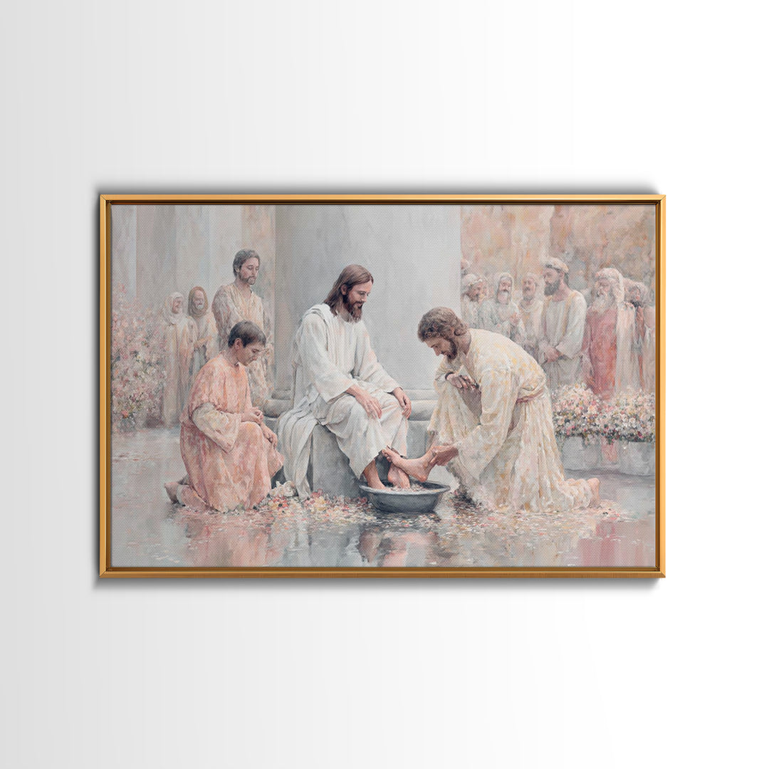 Servant Grace – Framed Canvas Print – Christian Wall Art – Christian Art Canvas – Jesus Painting – Christian Art Print – Christian Gift