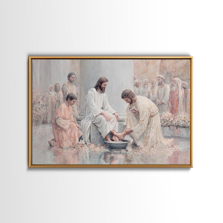 Servant Grace – Framed Canvas Print – Christian Wall Art – Christian Art Canvas – Jesus Painting – Christian Art Print – Christian Gift
