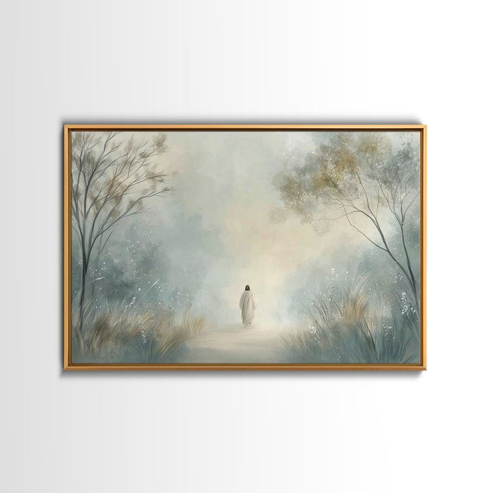 Heavenly Walk Mist – Framed Canvas Print – Christian Art Canvas – Christian Decor – Christian Wall Art – Christian Gift Ideas – Jesus Paint