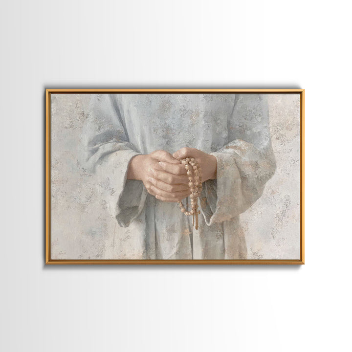 Graceful Stillness | Framed Canvas Print | Christian Art Canvas | Minimalist Christian Art | Christian Wall Art | Modern Christian Painting