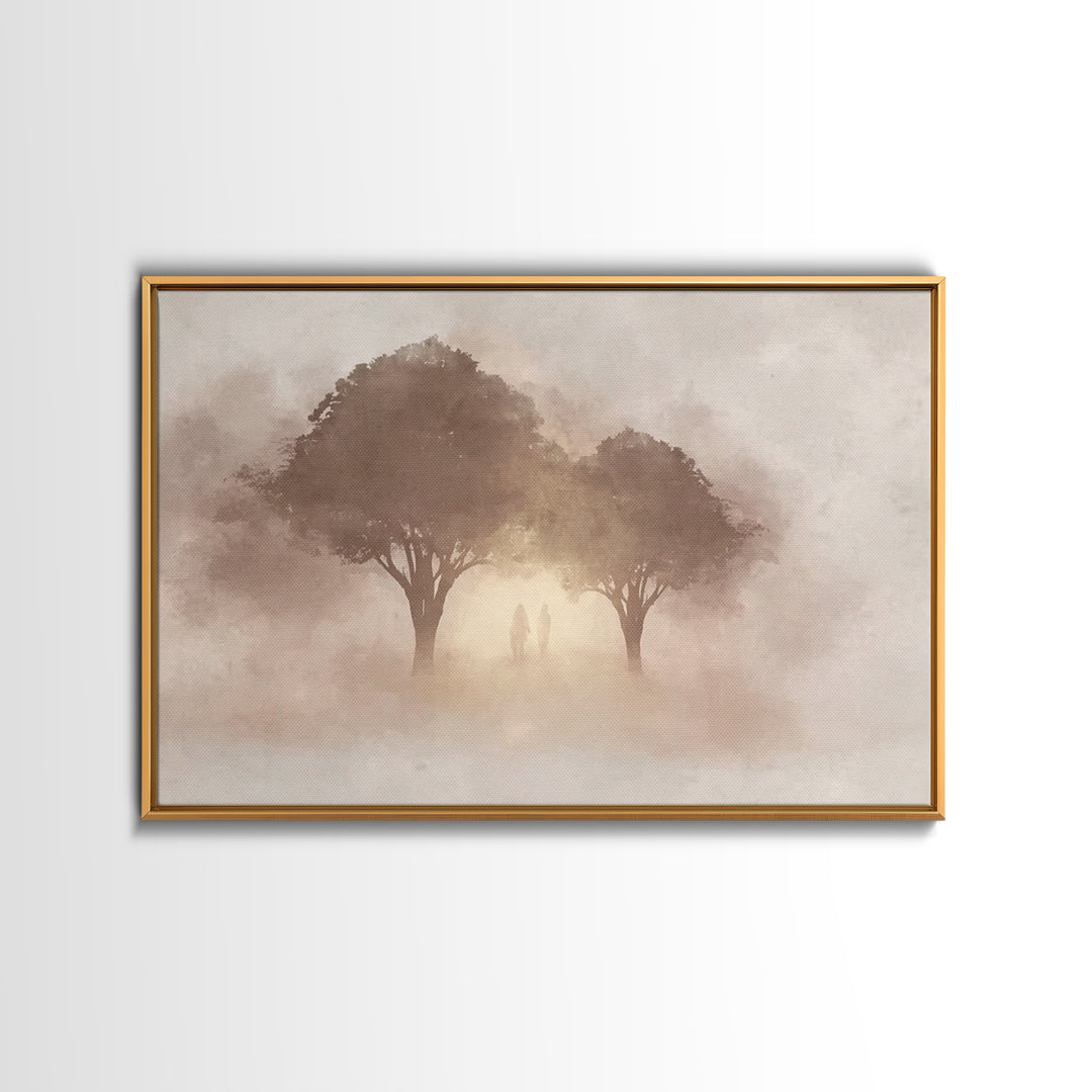 Heavenly Meeting Light – Framed Canvas Print – Christian Art Canvas – Christian Christmas Art – Christian Wall Art – Christian Gift Ideas –