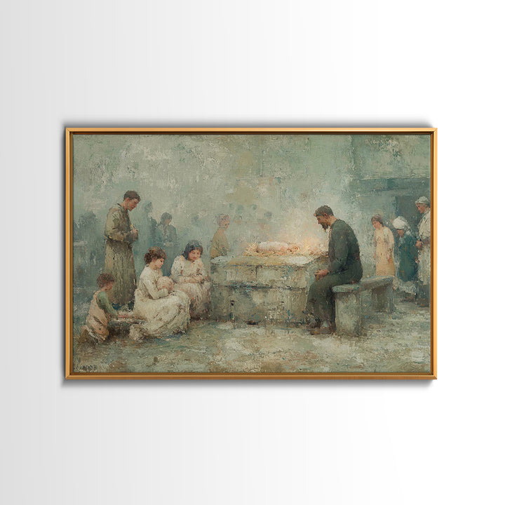 Humble Manger Hope – Framed Canvas Print – Christian Art Canvas – Christian Wall Art – Christian Christmas Art – Christian Gift Ideas – Vin