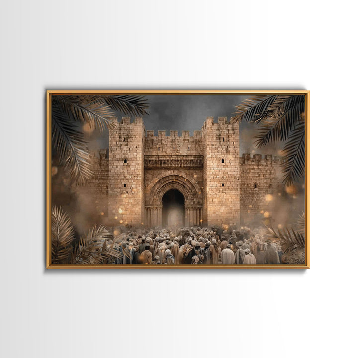 Gate of Triumph, Framed Canvas Print, Christian Art Canvas, Christian Wall Art, Christmas Art Prints, Jesus Painting, Christian Gift Ideas