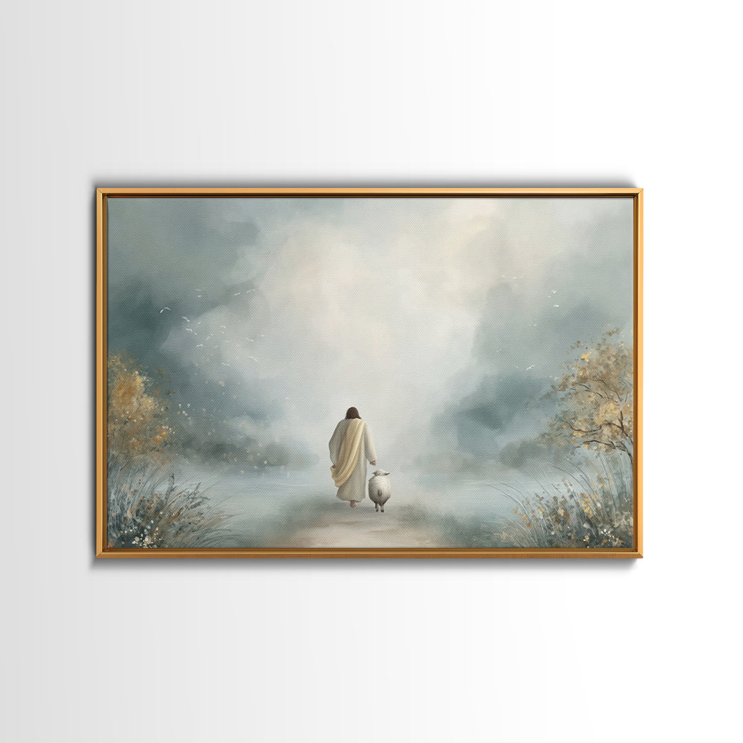 Pathway Of Hope – Framed Canvas Print – Christian Wall Art – Christian Christmas Art – Christian Art Canvas – Jesus Painting – Christian De