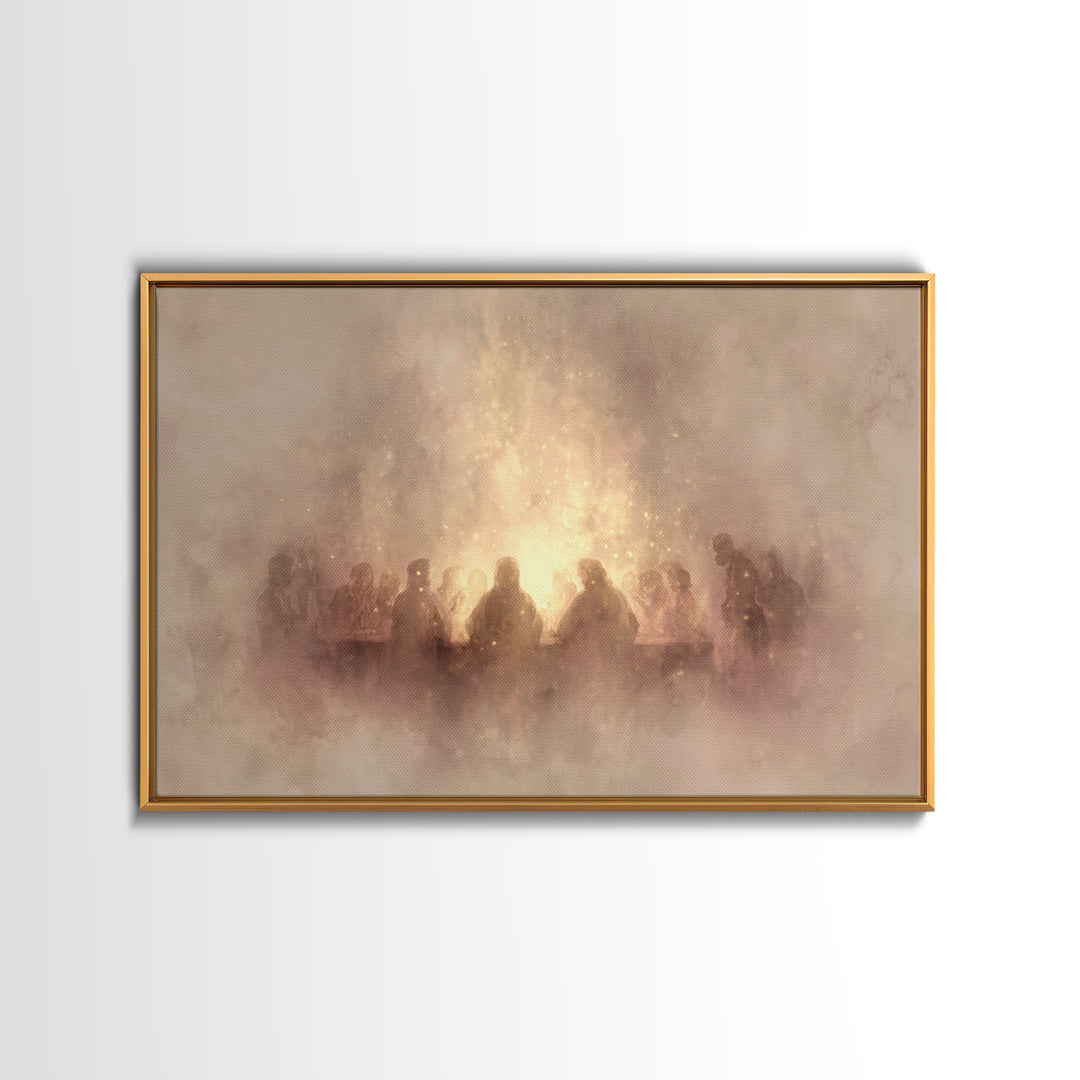 Upper Room Light – Framed Canvas Print – Christian Art Canvas – Christian Wall Art – Christian Christmas Art – Christian Painting – Christi
