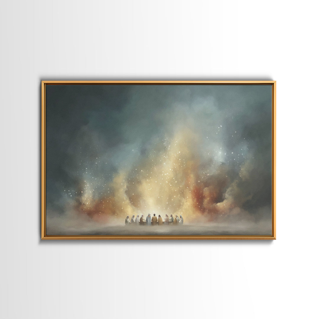 Glory In The Cloud – Framed Canvas Print – Christian Painting – Christian Art Canvas – Christian Christmas Art – Christian Wall Art – Chris
