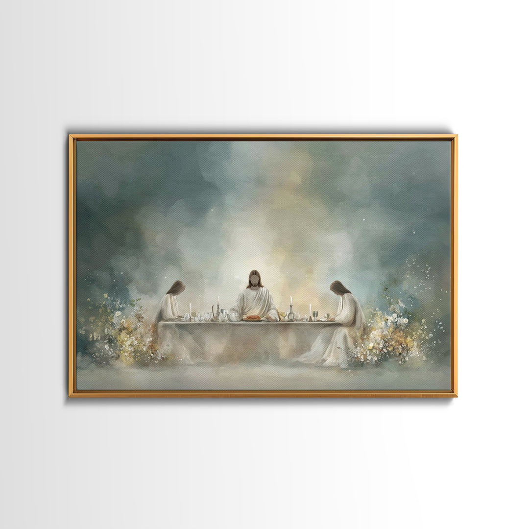 Radiant Council – Framed Canvas Print – Christian Art Canvas – Jesus Wall Art – Large Christian Art – Christian Painting – Christmas Art Fr