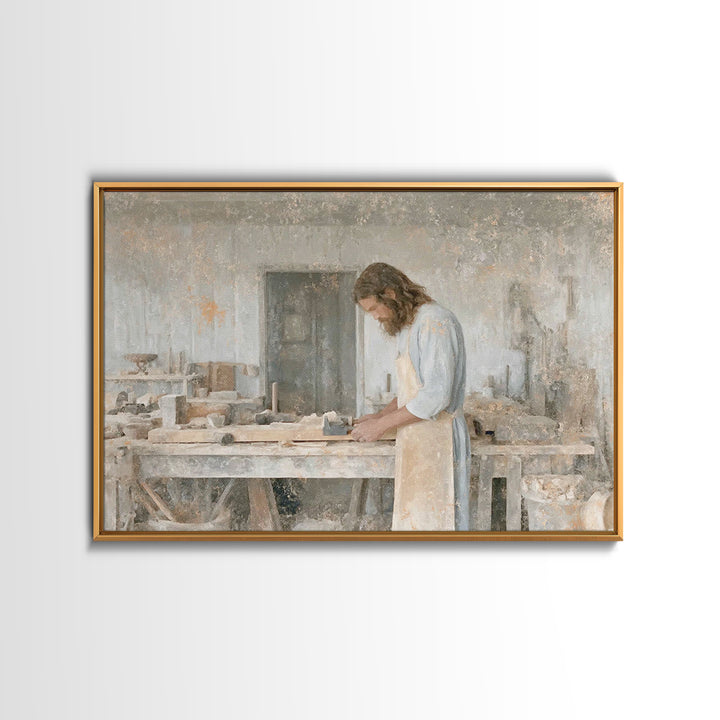 Servant Of Peace – Framed Canvas Print – Christian Art Canvas – Jesus Painting – Vintage Christian Art – Christian Wall Art – Christian Dec