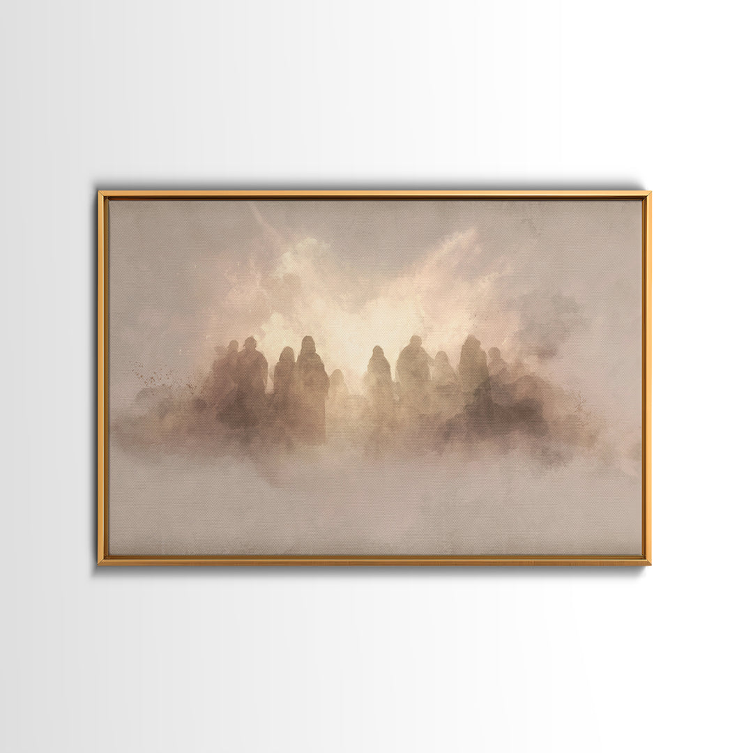 Clouds Of Promise, Framed Canvas Print, Christian Art Canvas, Christian Wall Art, Christian Christmas Art, Moody Christian Art, Christian A
