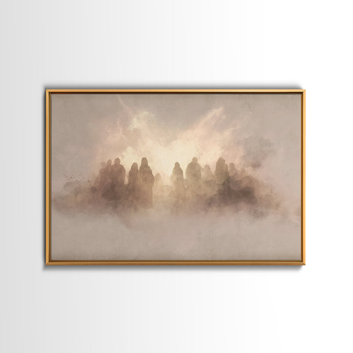 Clouds Of Promise, Framed Canvas Print, Christian Art Canvas, Christian Wall Art, Christian Christmas Art, Moody Christian Art, Christian A
