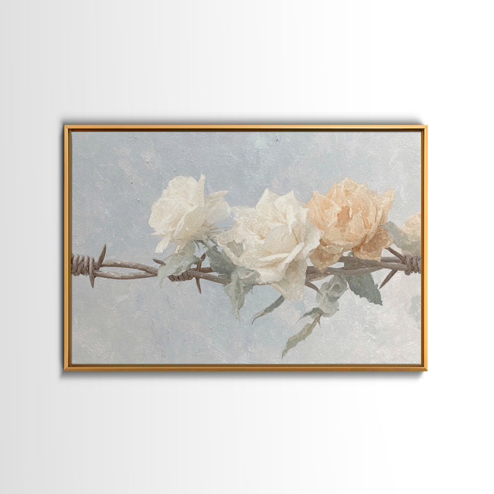 Thorned Beauty, Framed Canvas Print, Christian Wall Art, Christian Art Canvas, Christian Decor, Subtle Christian Art, Christian Gift Ideas,