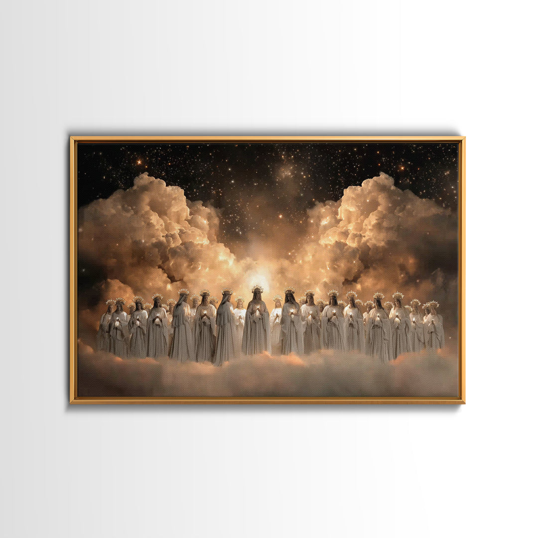 Heavenly Choir – Framed Canvas Print – Christian Wall Art – Christian Art Canvas – Jesus Painting – Christian Christmas Art – Christmas Wal