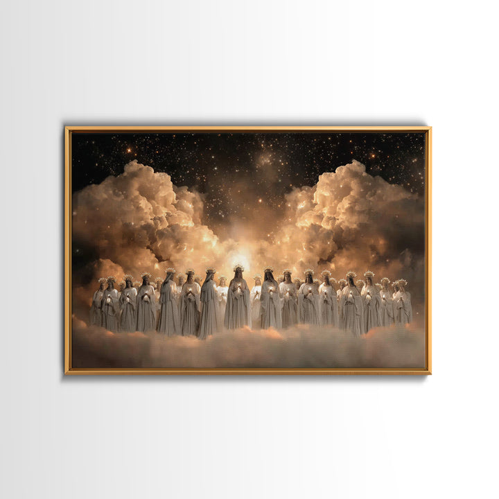 Heavenly Choir – Framed Canvas Print – Christian Wall Art – Christian Art Canvas – Jesus Painting – Christian Christmas Art – Christmas Wal
