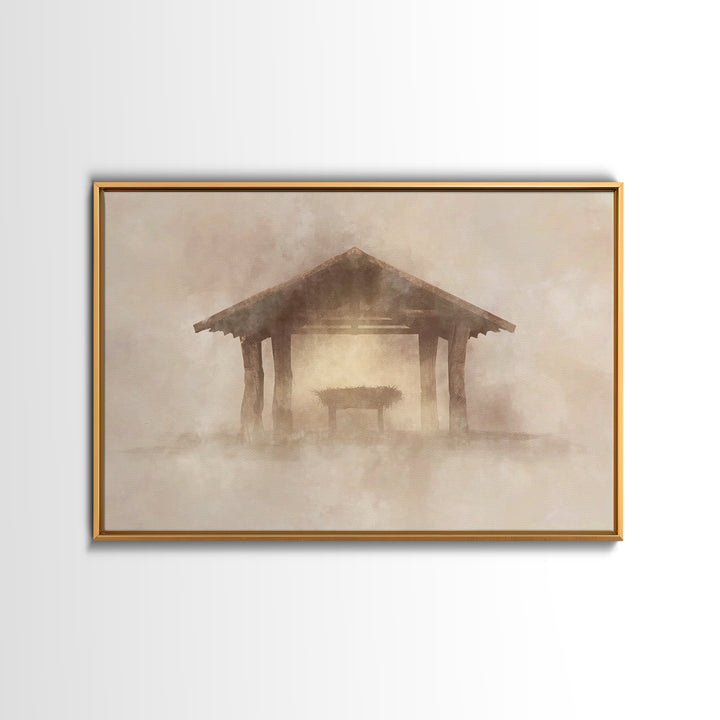 Gloria Shelter – Framed Canvas Print – Christian Christmas Art – Christian Art Canvas – Jesus Christmas Art – Christian Wall Art – Christma
