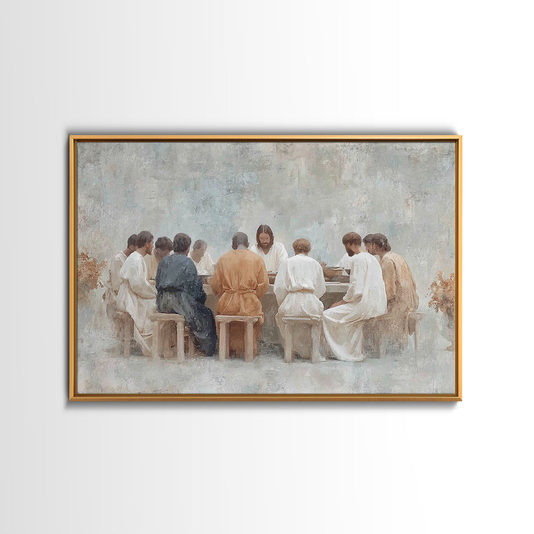 Communion Of Light – Framed Canvas Print – Christian Wall Art – Jesus Painting – Christian Art Canvas – Modern Christian Art – Christian De