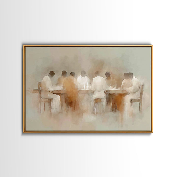 Sacred Gathering – Framed Canvas Print – Christian Art Canvas – Christian Wall Art – Jesus Painting – Moody Christian Art – Christian Decor