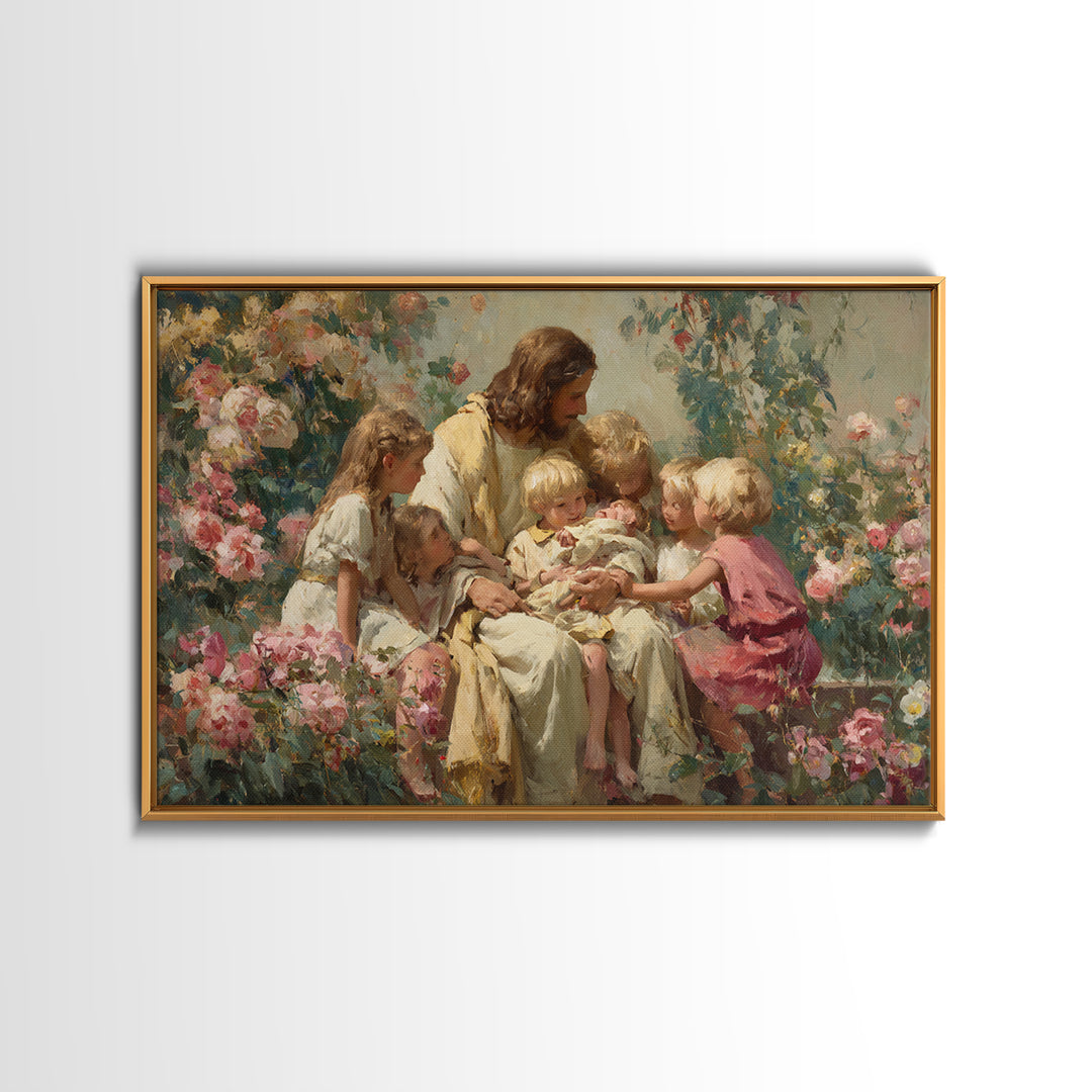 Circle Of Blessings | Framed Canvas Print | Christian Art Canvas | Christian Art | Jesus Painting | Christian Wall Art | Christian Gift Ide