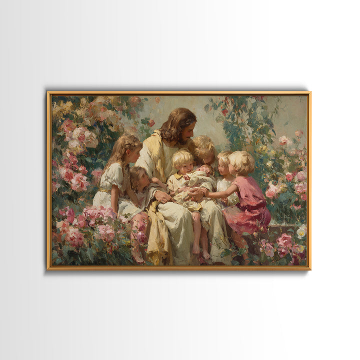 Circle Of Blessings | Framed Canvas Print | Christian Art Canvas | Christian Art | Jesus Painting | Christian Wall Art | Christian Gift Ide