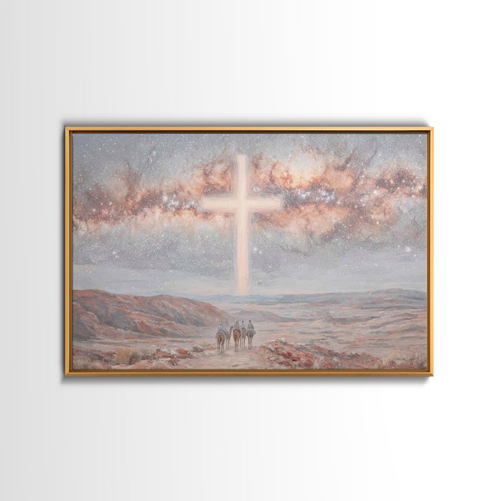 Celestial Promise – Framed Canvas Print – Christian Christmas Art – Christian Art Painting – Christmas Wall Art – Christian Art Canvas – Mo