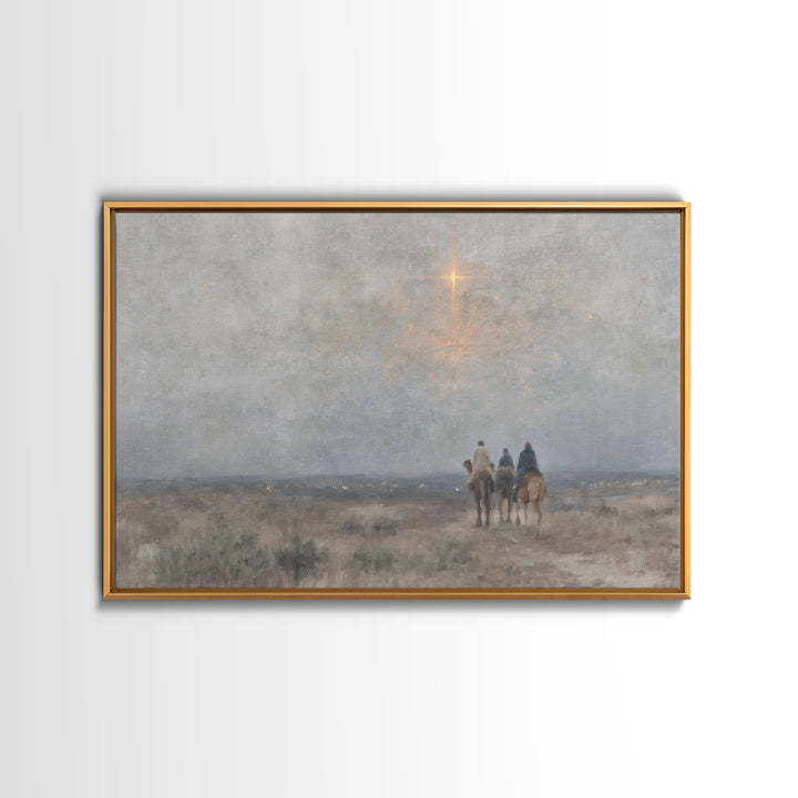 Heavenward Light, Framed Canvas Print, Christian Art Canvas, Christmas Wall Art, Subtle Christian Art, Framed Christmas Art, Christian Gift