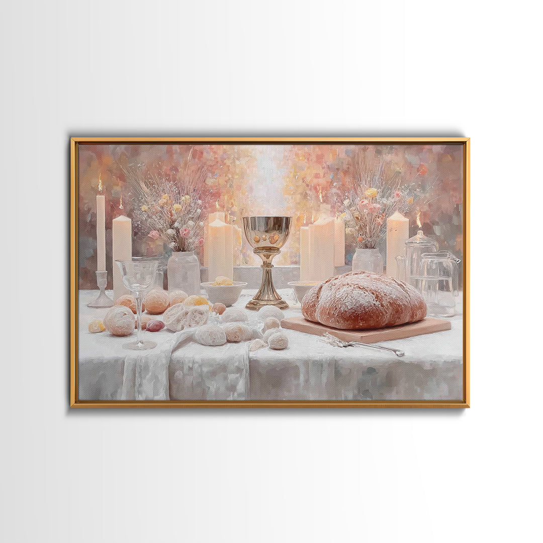 Radiant Communion – Framed Canvas Print – Christian Art Canvas – Christian Wall Art – Christmas Art Prints – Christian Christmas Decor – Mo