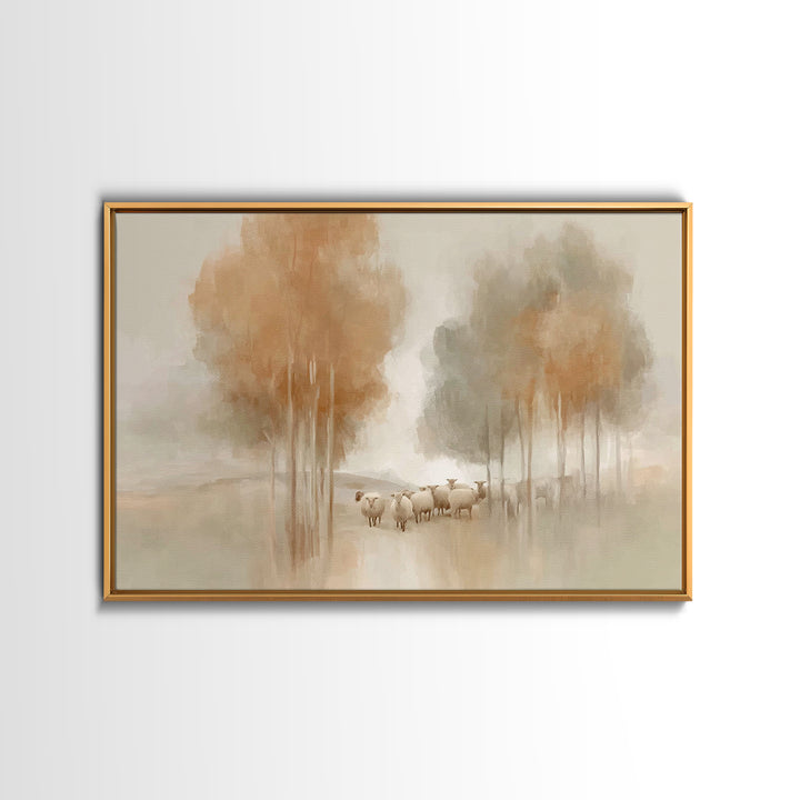 Blossoms Of The Shepherd, Framed Canvas Print, Christian Art Canvas, Modern Christian Art, Jesus Painting, Christian Wall Art, Christian Ar