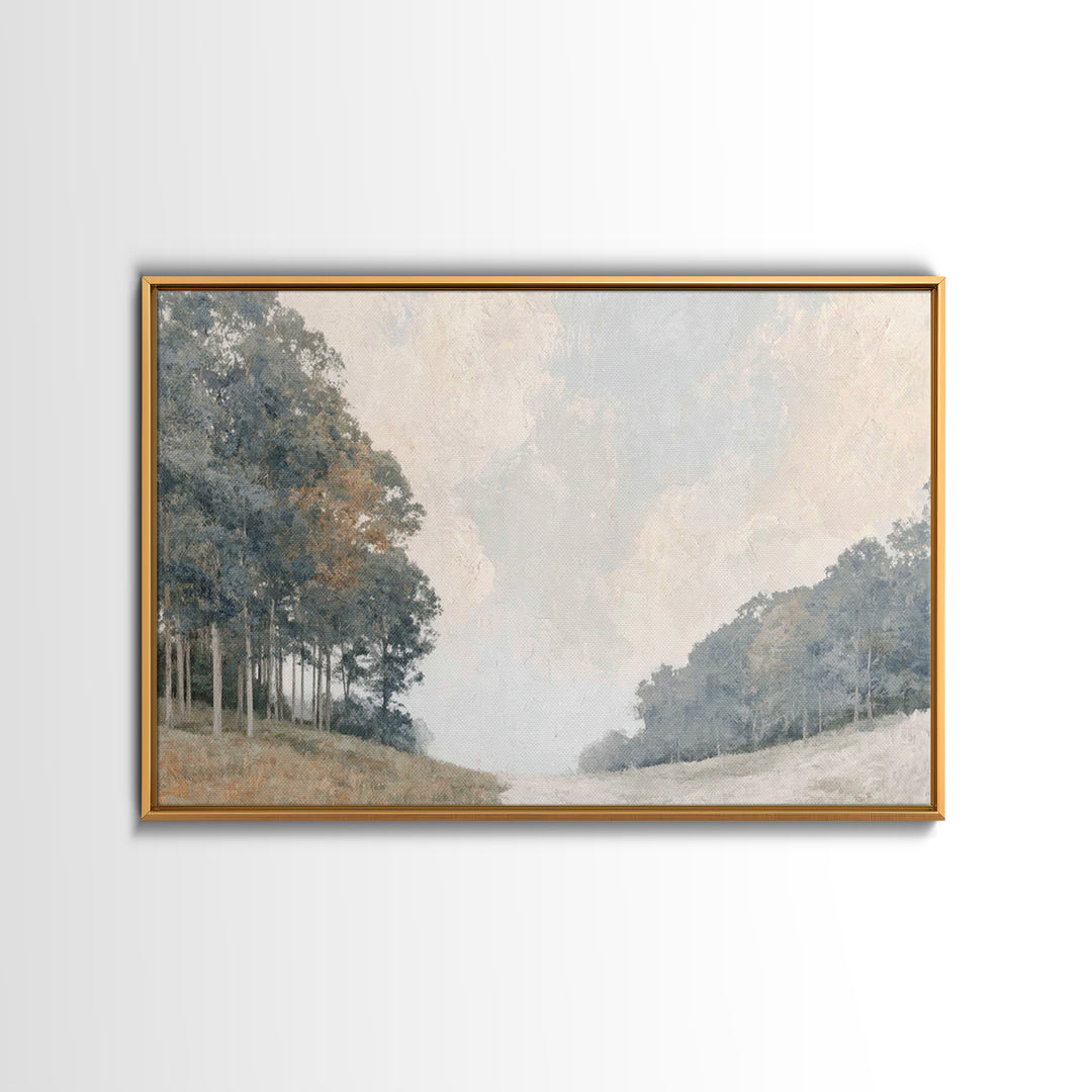 Quiet Hillside Grace | Framed Canvas Print | Christian Art Work | Subtle Christian Art | Christian Wall Art | Christian Art Canvas | Large