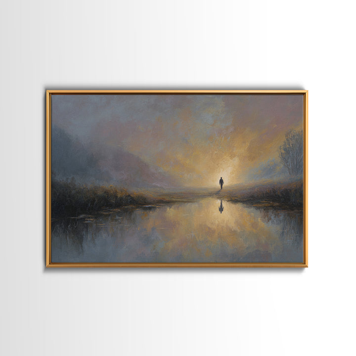 Steps Of Faith, Framed Canvas Print, Christian Wall Art, Christian Art Canvas, Modern Christian Painting, Christian Gift Ideas, Large Chris