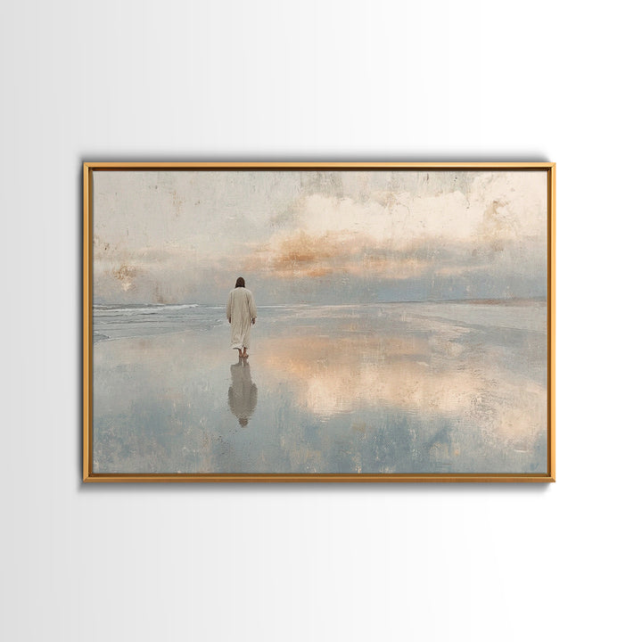Wandering Messiah, Framed Canvas Print, Christian Art Canvas, Jesus Painting, Christian Wall Art, Subtle Christian Art, Large Christian Pai