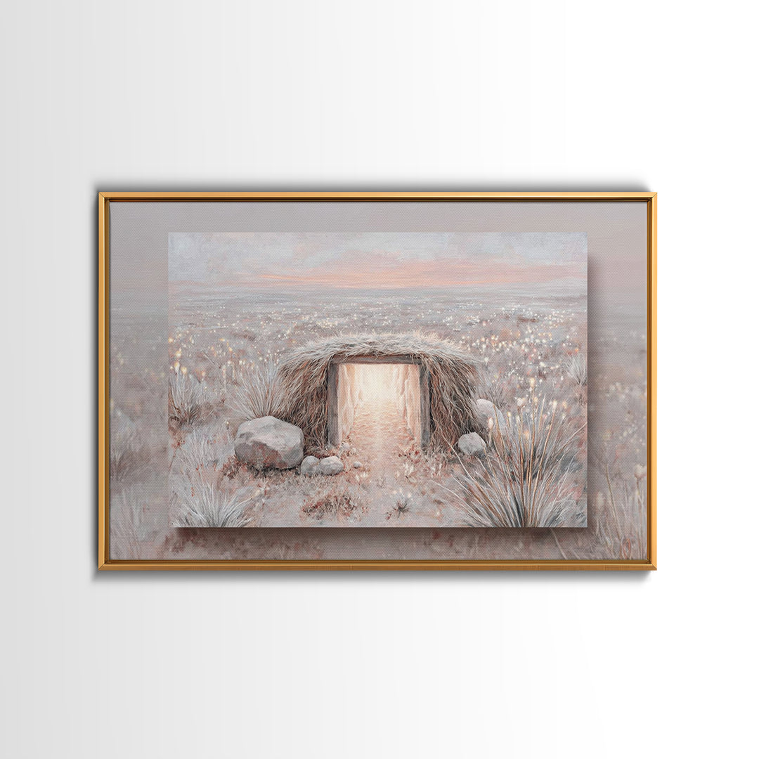 Heaven’s Doorway – Framed Canvas Print – Christian Wall Art – Christian Art Canvas – Christian Christmas Art – Christmas Art Prints – Chris