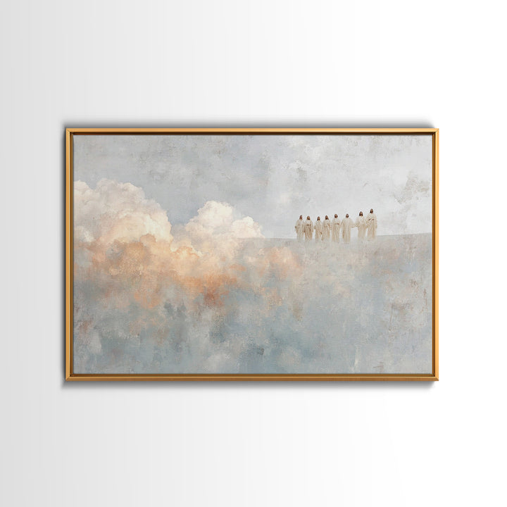 Clouds Of Majesty – Framed Canvas Print – Christian Art Canvas – Jesus Painting – Christian Wall Art – Subtle Christian Art – Large Christi