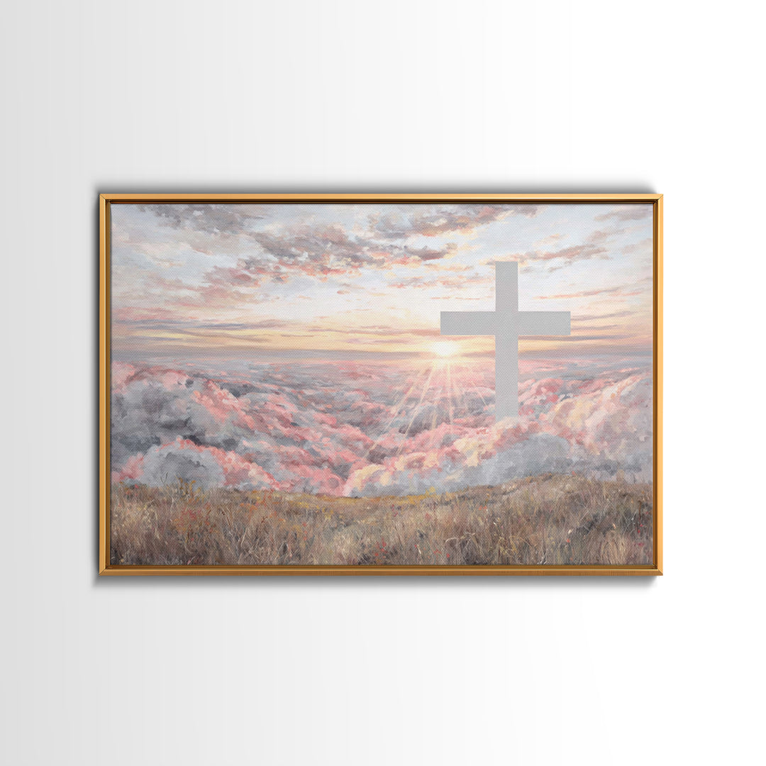 Horizon Of Hope – Framed Canvas Print – Christian Art Canvas – Christian Wall Art – Subtle Christian Art – Christian Gift – Christian Paint