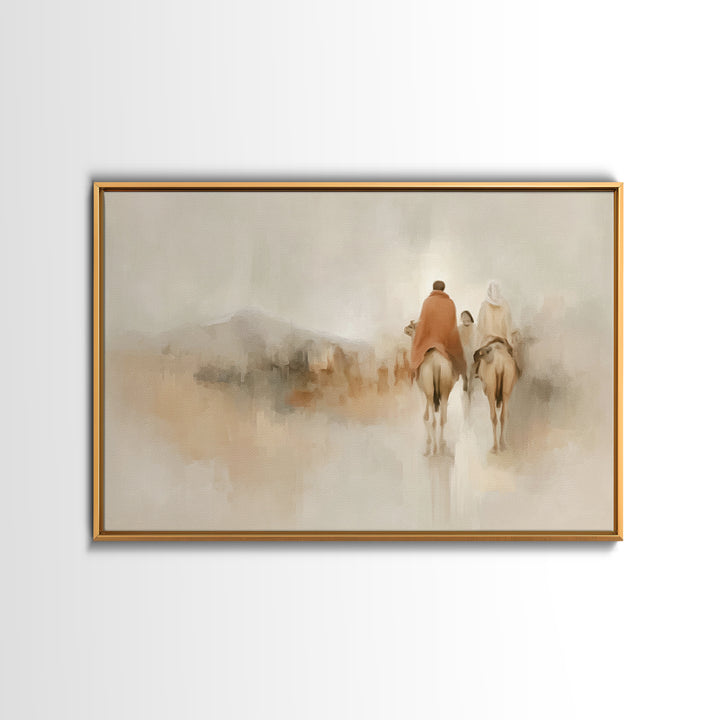 Soft Journey Home | Framed Canvas Print | Christian Art Painting | Christian Wall Art | Abstract Christian Art | Christian Art Print