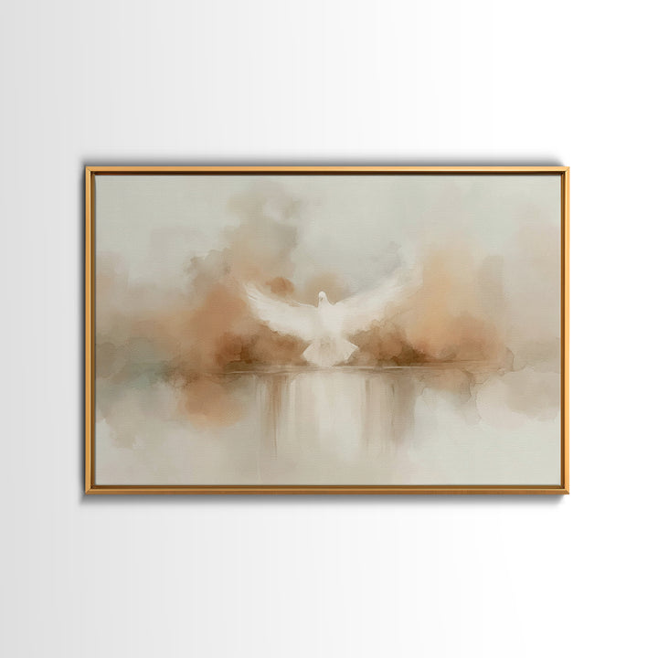 Spirit Of Peace – Framed Canvas Print – Christian Art – Minimalist Christian Art – Christian Wall Art – Christian Art Canvas – Christmas Ar