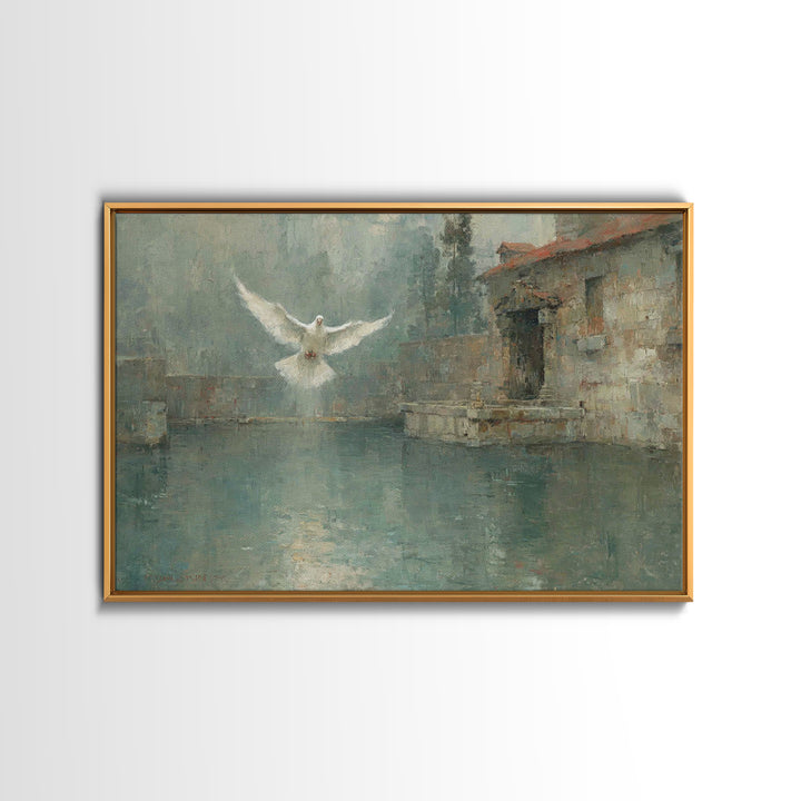 Sacred Waters | Framed Canvas Print | Christian Wall Art | Christian Art Canvas | Christian Paintings | Christian Art | Christian Gift Idea