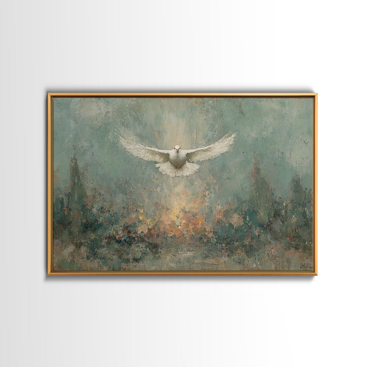 Wings Of Peace, Framed Canvas Print, Christian Art Print, Christian Wall Art, Christmas Art, Christian Canvas, Modern Christian Art