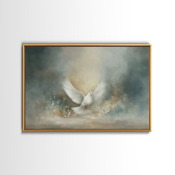 Dove Of Glory – Framed Canvas Print – Christian Art – Christian Wall Art – Christian Canvas – Christmas Art – Christian Gift Ideas