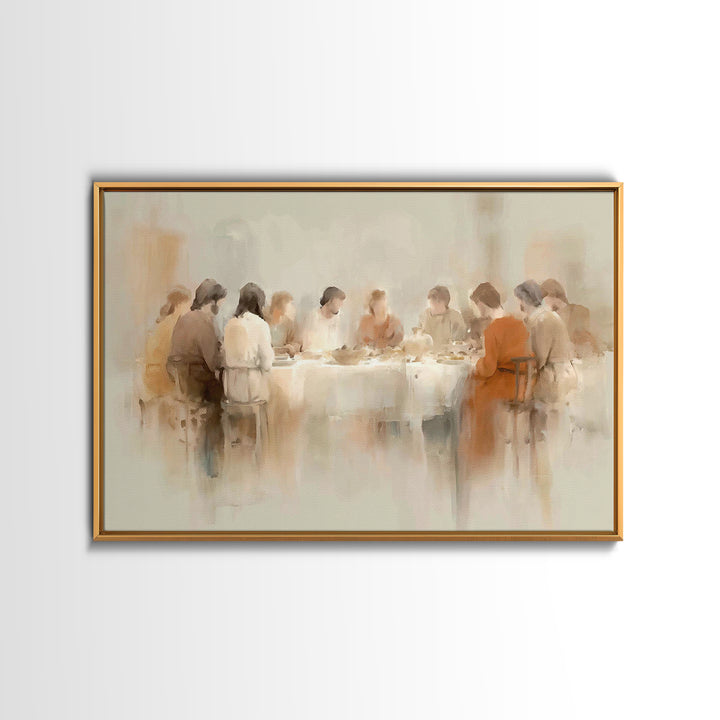 Silent Ascension – Framed Canvas Print – Christian Art – Christian Painting – Christian Wall Art – Minimalist Christian Art – Christian Can