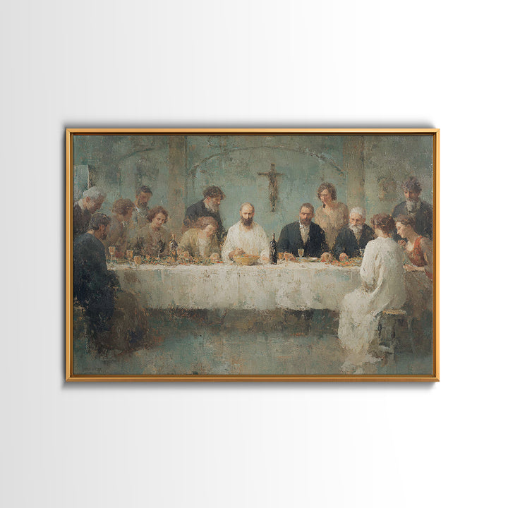 Holy Gathering, Framed Canvas Print, Christian Wall Art, Christian Art Canvas, Christian Art, Christmas Art, Christian Decor For Home