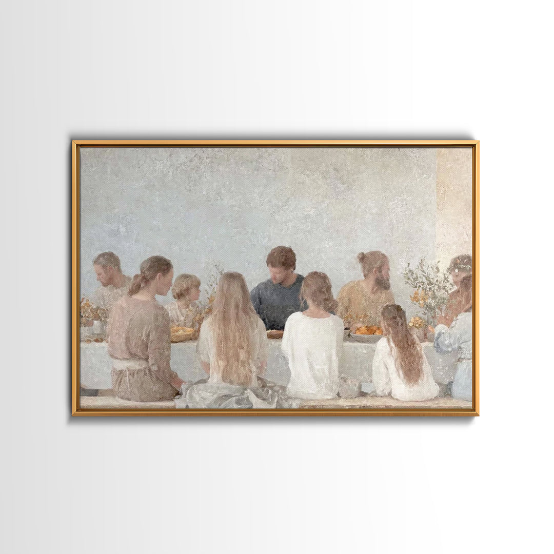 Gathered Grace - Framed Canvas Print - Christian Wall Art - Jesus Painting - Christian Art Canvas - Minimalist Christian Art - Christian Gi