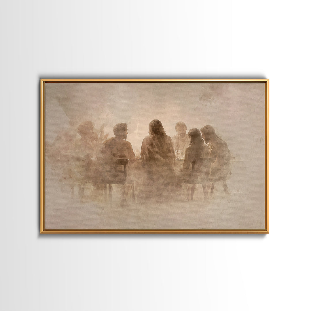 Sacred Fellowship - Framed Canvas Print - Christian Art Canvas - Christian Wall Art - Jesus Painting - Large Christian Art - Christian Chri