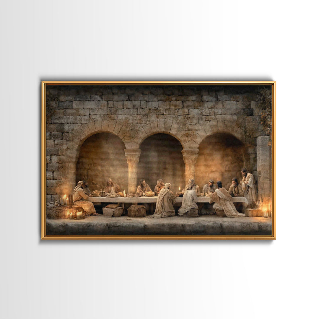 Holy Evening Light - Framed Canvas Print - Christian Wall Art - Christian Art Canvas - Jesus Painting - Vintage Christian Art - Christian D