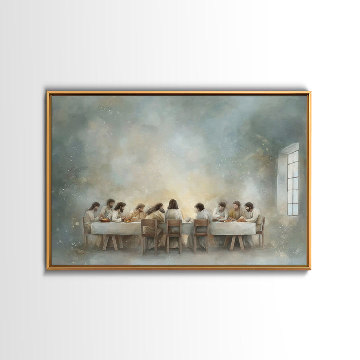 Celestial Table - Framed Canvas Print - Christian Art Canvas - Christian Wall Art - Subtle Christian Art - Jesus Painting - Christian Decor