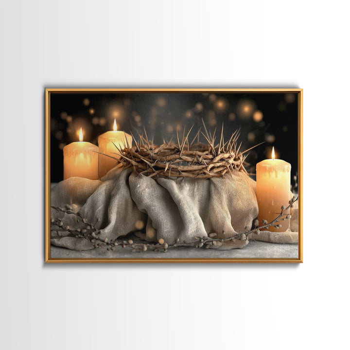 Crown Of Mercy – Framed Canvas Print – Christian Wall Art – Christian Art Canvas – Jesus Painting – Christmas Art – Christian Decor