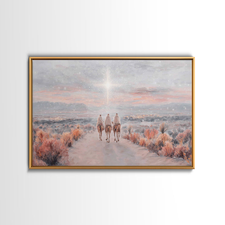 Bethlehem Road | Framed Canvas Print | Christian Art Canvas | Christmas Wall Art | Christian Christmas Art | Christian Art Work | Jesus Pai