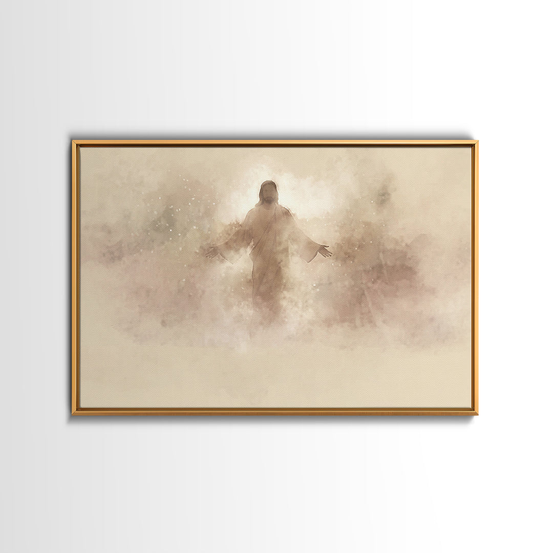 Radiant Messiah | Framed Canvas Print | Jesus Painting | Christian Art Canvas | Christian Wall Art | Christian Art | Christian Art Gift