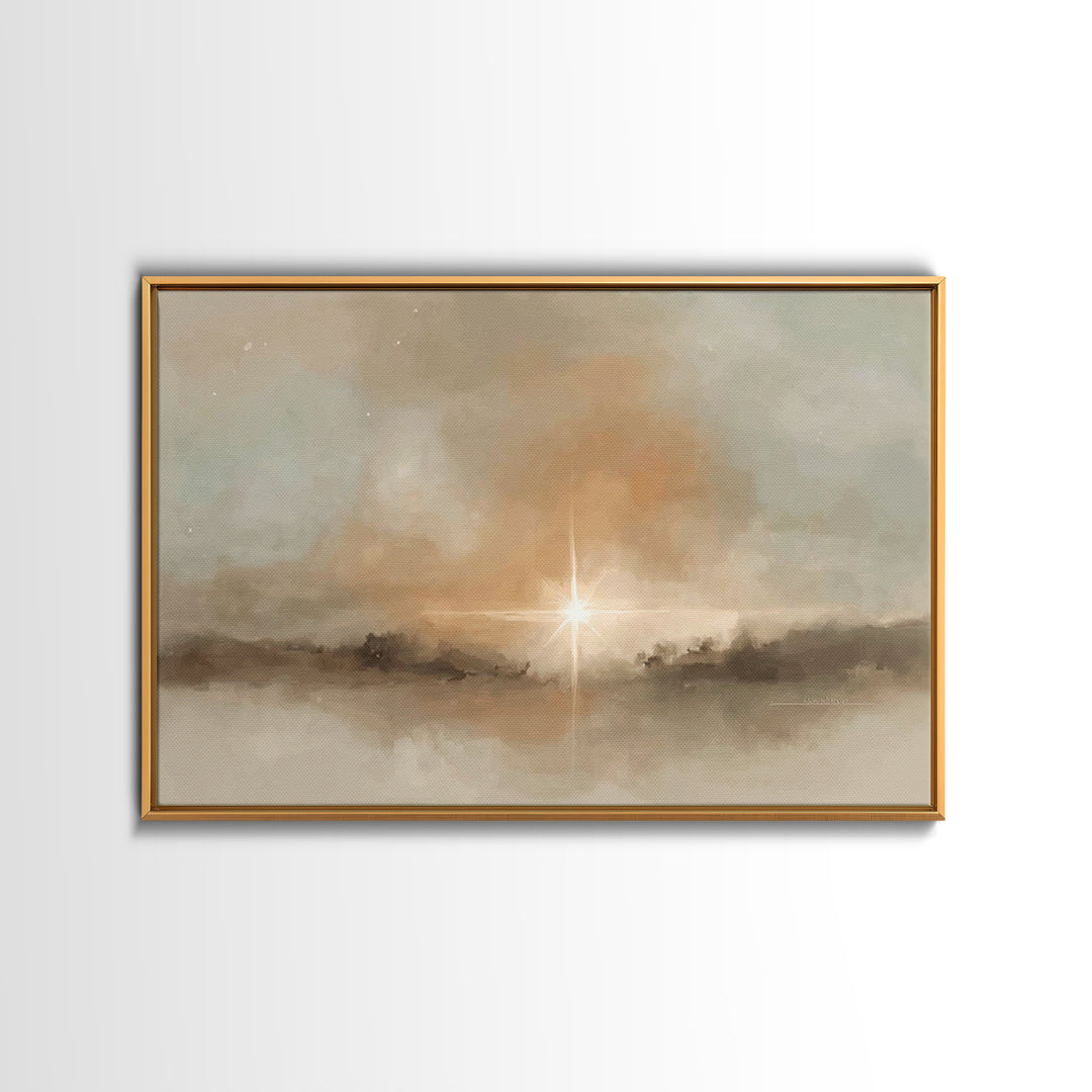 Holy Radiance | Framed Canvas Print | Christian Wall Art | Christian Art Canvas | Christmas Art | Jesus Painting | Christian Home Decor
