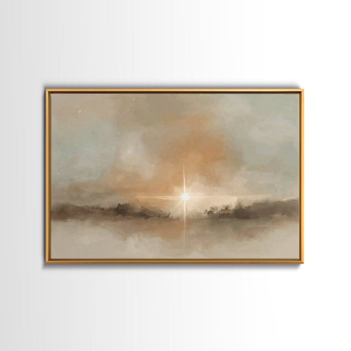 Holy Radiance | Framed Canvas Print | Christian Wall Art | Christian Art Canvas | Christmas Art | Jesus Painting | Christian Home Decor