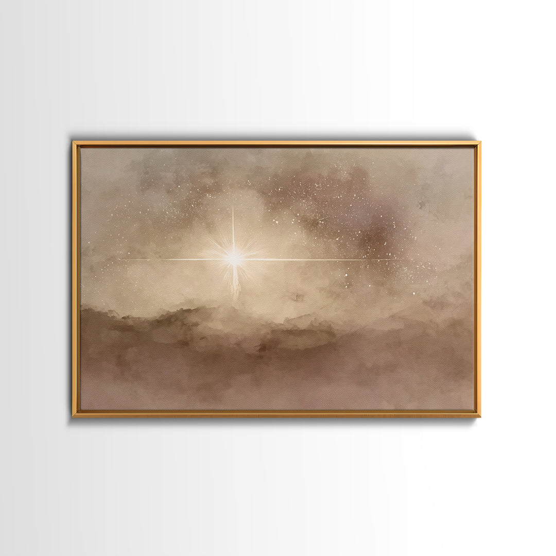 Divine Horizon | Framed Canvas Print | Christian Art Canvas | Christian Wall Art | Christmas Art | Christian Christmas Art | Jesus Painting