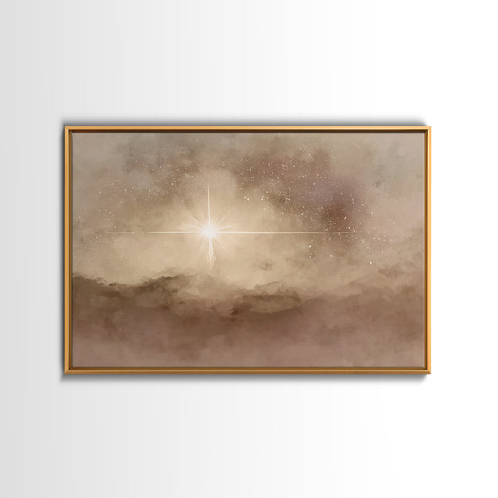 Divine Horizon | Framed Canvas Print | Christian Art Canvas | Christian Wall Art | Christmas Art | Christian Christmas Art | Jesus Painting